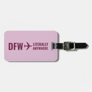 Anpassningsbar flygplatskod Funny Trendig Mauve Lu Bagagebricka