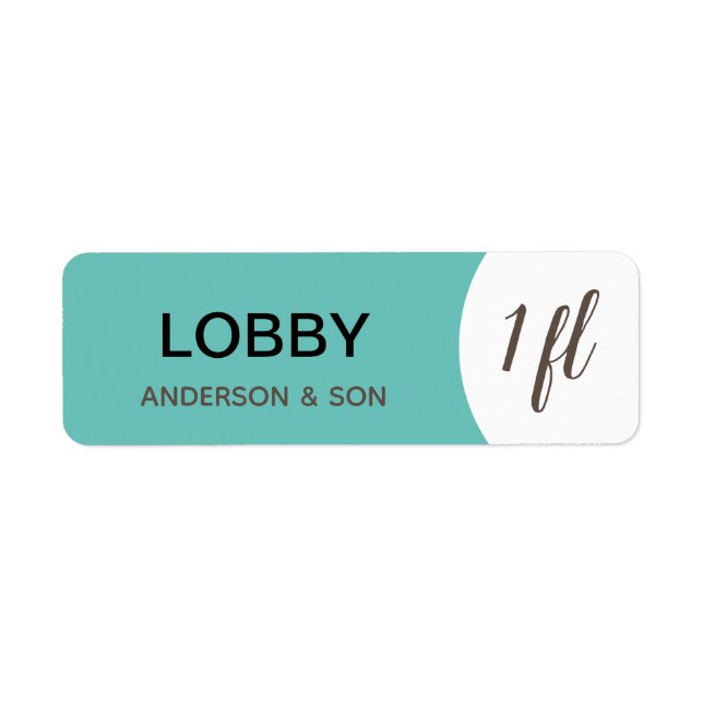 Anpassningsbar Flytta Labels - Lobby Returadress Etikett (Framsidan)