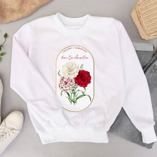 Anpassningsbar Födelseblomma januari födelsedagska T Shirt