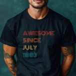 Anpassningsbar Födelsedag Födelsedagsfest Retro Fa T Shirt<br><div class="desc">Tittar för perfekten skjorta till bäran till födelsedagsfesten? Se bara den här Anpassningsbarna Retro-Coolan "Fantastisk sedan", födelseårs T-shirt! Med sin roligt och unika utformning kommer skjortan säkert att vända huvudet och få dig att känna dig som en riktig superstjärna på din speciella dag. Skjortan har en återinspirerad design med fetstil,...</div>