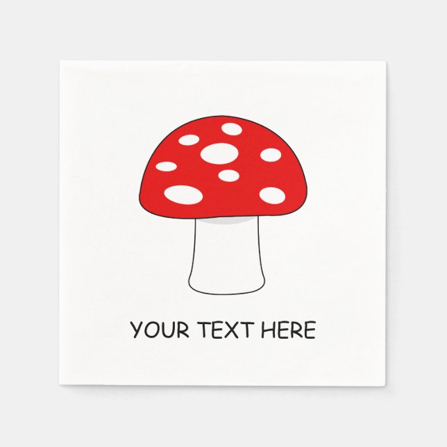 Anpassningsbar Födelsedagsfest blöjor med rött sva Pappersservett (Framsidan)