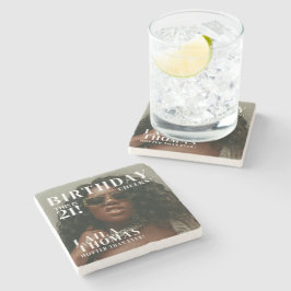 Anpassningsbar Födelsedagsfest Magazine Cover Chee Stenunderlägg