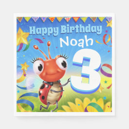 Anpassningsbar Födelsedagsfest papprare napkin boy Pappersservett