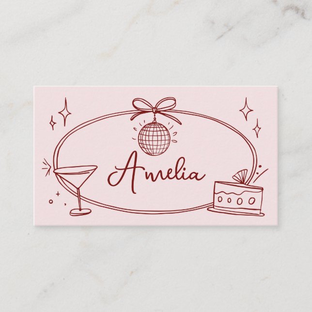 Anpassningsbar - födelsedagskort placeringskort (Framsida)