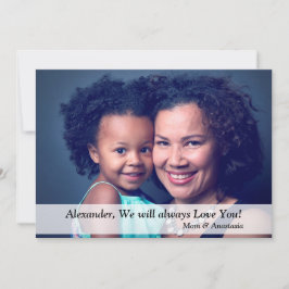 Anpassningsbar födelsemeddelandeanpassning kort