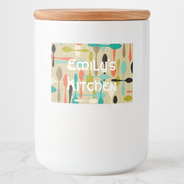 Anpassningsbar Food Container-etikett Mat Etiketter (Framsida)