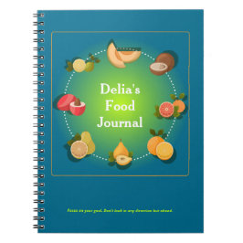 Anpassningsbar Food Diet Health Journal Anteckningsbok