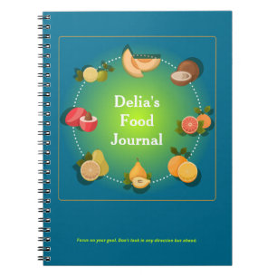 Anpassningsbar Food Diet Health Journal Anteckningsbok