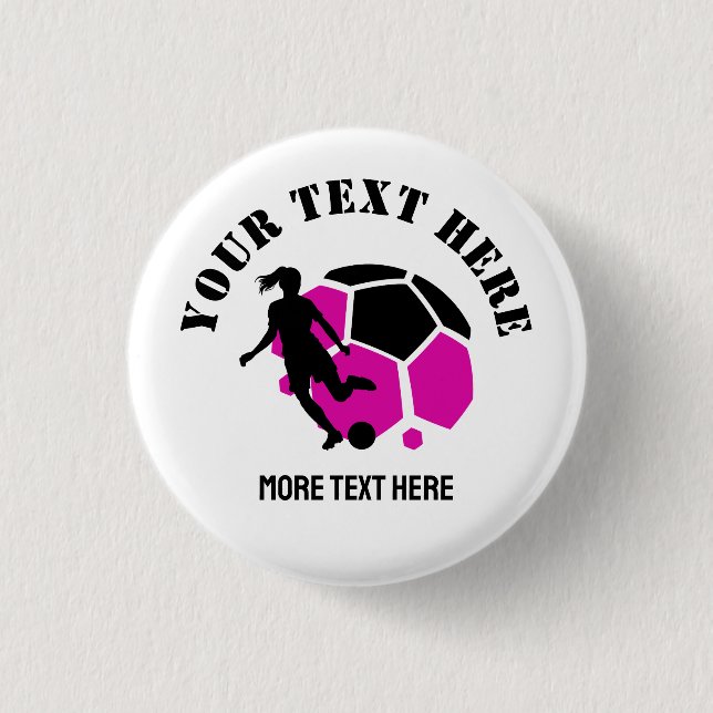 Anpassningsbar Football barn Football Födelsedagsf Knapp (Framsida)