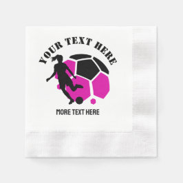 Anpassningsbar Football barn Football Födelsedagsf Pappersservett