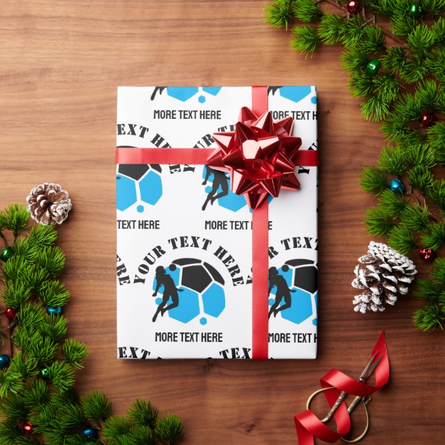 Anpassningsbar Football barn Football Födelsedagsf Presentpapper (Julgåva)