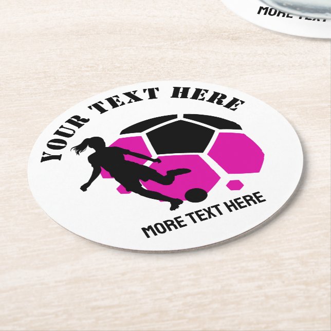 Anpassningsbar Football barn Football Födelsedagsf Underlägg Papper Rund (Vinklad)