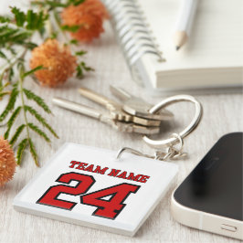 Anpassningsbar Football Jersey Stil Keychain