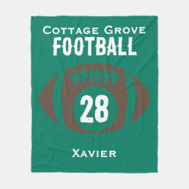 Anpassningsbar Football Namn, Number, School Fleecefilt