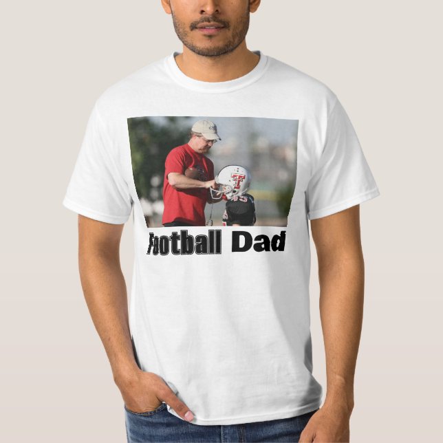 Anpassningsbar Football Pappa T-Shirt (Framsida)