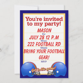 Anpassningsbar Football Party Inbjudan