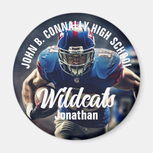 Anpassningsbar Football Player Photo High School S Magnet