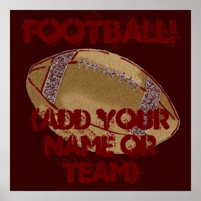 Anpassningsbar Football Poster (Framsidan)