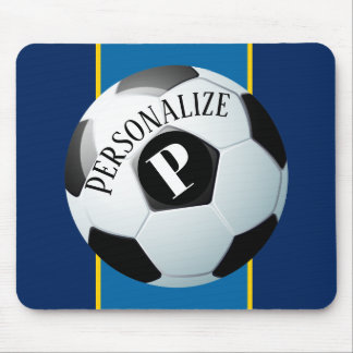 Anpassningsbar Football Soccer Baller Namn Monogra Musmatta
