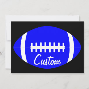 Anpassningsbar Football Team Namn Blue Football St Anteckningskort