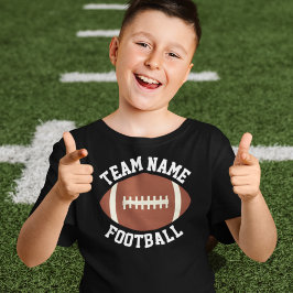 Anpassningsbar Football Team, Player & Number Boys T Shirt