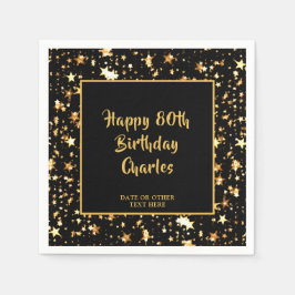 anpassningsbar för 80:e födelsedagsskript med svar pappersservett