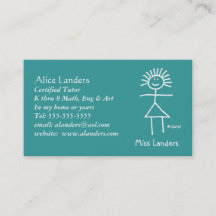 Anpassningsbar för Affärskort av grundskolelärare