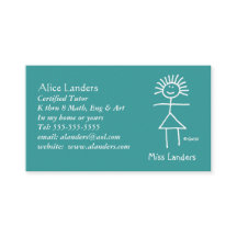 Anpassningsbar för Affärskort av grundskolelärare