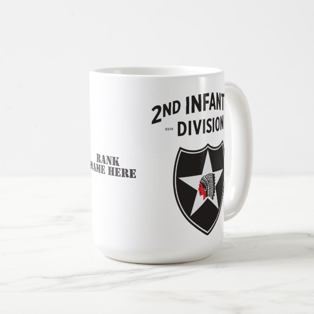 anpassningsbar för andra infanteridivisionen kaffemugg (Framsida höger)