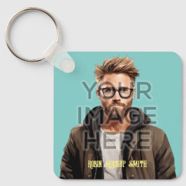 Anpassningsbar för anmälningsbar Lägg till bild Pe Nyckelring