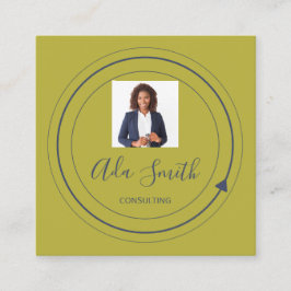 Anpassningsbar för Anpassningsbar av QR-Logotyp -  Fyrkantigt Visitkort