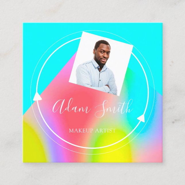 Anpassningsbar för Anpassningsbar av QR-Logotyp Ph Fyrkantigt Visitkort (Framsida)