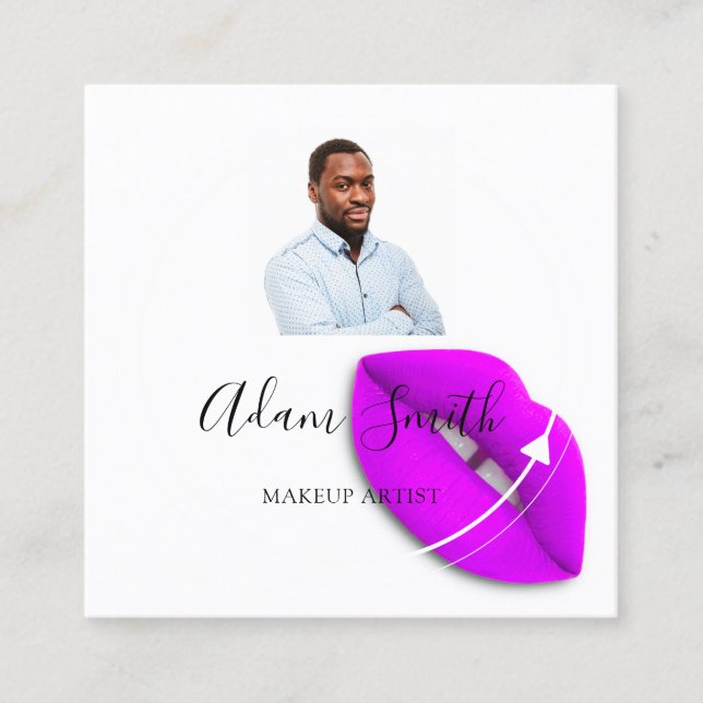 Anpassningsbar för Anpassningsbar av QRCode-Logoty Fyrkantigt Visitkort (Framsida)