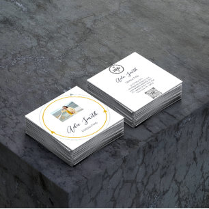 Anpassningsbar för Anpassningsbar av QRCode-Logoty Fyrkantigt Visitkort