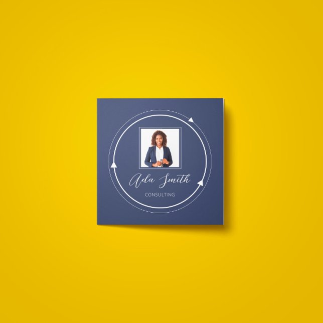 Anpassningsbar för Anpassningsbar av QRCode-Logoty Fyrkantigt Visitkort (Skapare uppladdad)