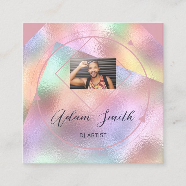 Anpassningsbar för Anpassningsbar av QRCode-Logoty Fyrkantigt Visitkort (Framsida)