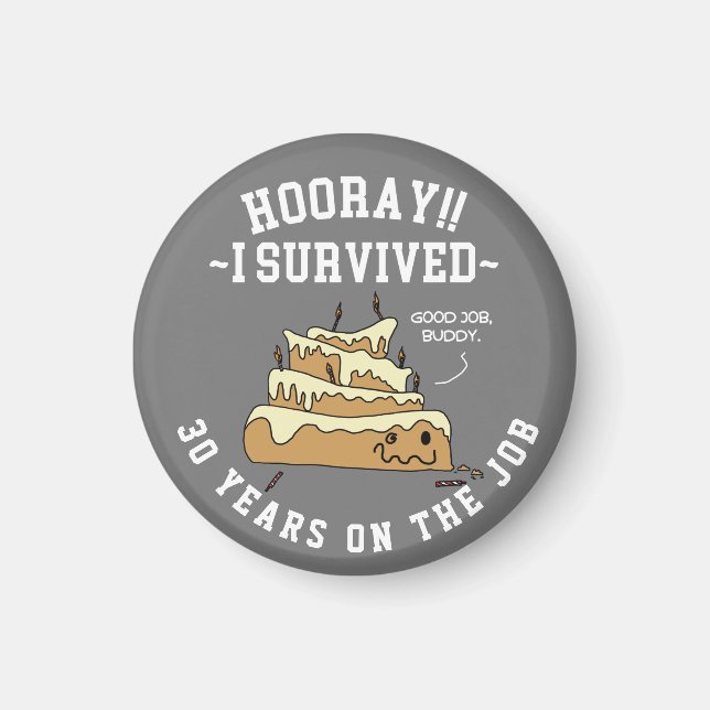 Anpassningsbar för arbetsårsdag för medarbetarvärd magnet (Framsidan)