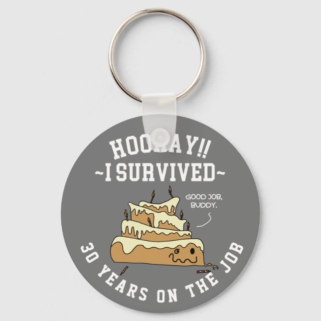 Anpassningsbar för arbetsårsdag för medarbetarvärd nyckelring (Framsida)