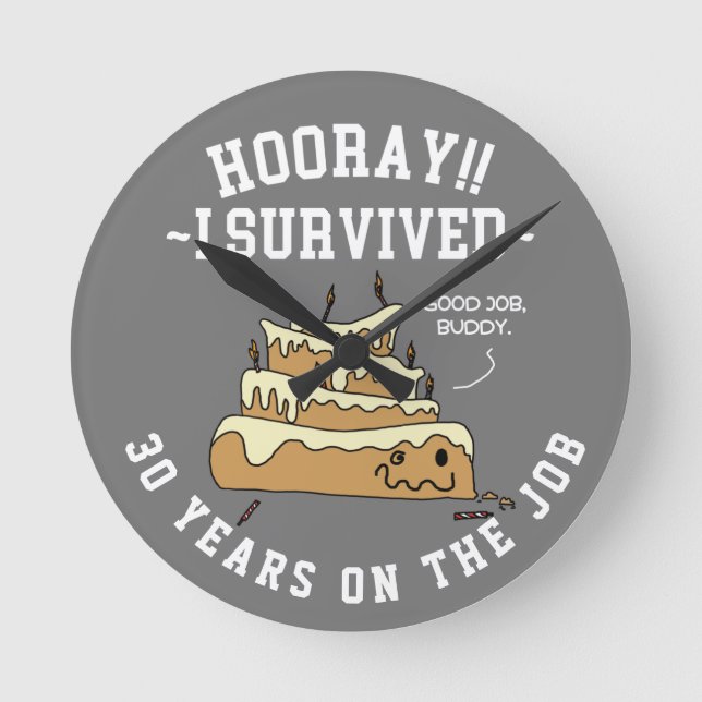 Anpassningsbar för arbetsårsdag för medarbetarvärd rund klocka (Framsida)