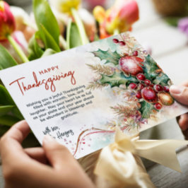 Anpassningsbar för Arrangemang Thanksgiving för bl Julkort