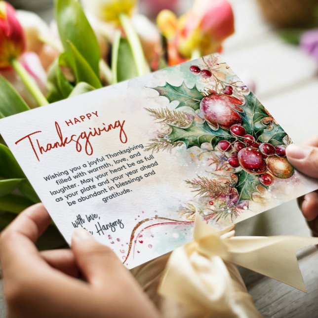 Anpassningsbar för Arrangemang Thanksgiving för bl Julkort (Skapare uppladdad)