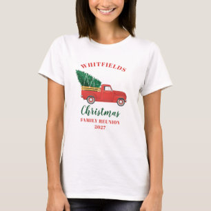 Anpassningsbar för återförening av Julrött Lastbil T Shirt