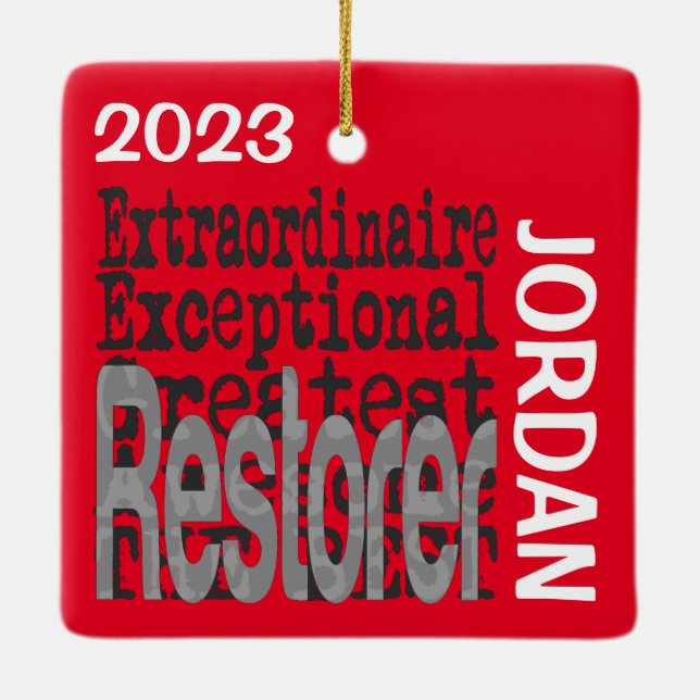 Anpassningsbar för att återställa Extraordinaire Julgransprydnad Keramik (Baksida)