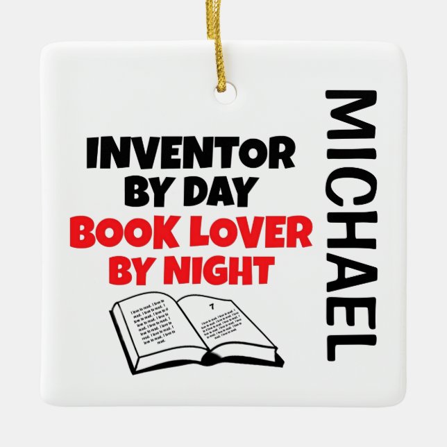 Anpassningsbar för att läsa kärlek julgransprydnad keramik (Framsida)