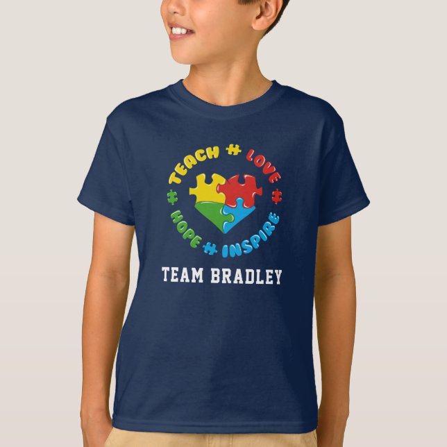 Anpassningsbar för att öka medvetenheten om autism t shirt (Framsida)