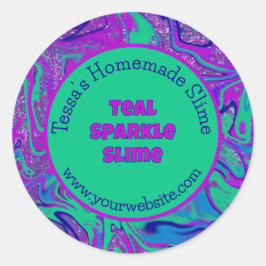 Anpassningsbar för  av homemade, färgfyllda Coolor Runt Klistermärke