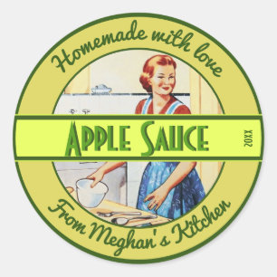 Anpassningsbar för av Vintage för kök för kvinnor Runt Klistermärke