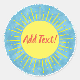 Anpassningsbar för bakgrundsbelysning för solskens runt klistermärke