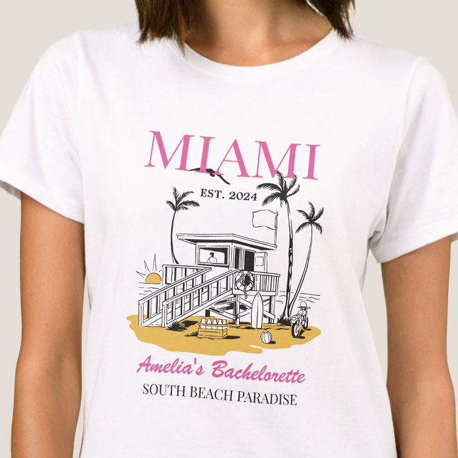 Anpassningsbar för Beach Bachelorette Party Girls  T Shirt (Skapare uppladdad)