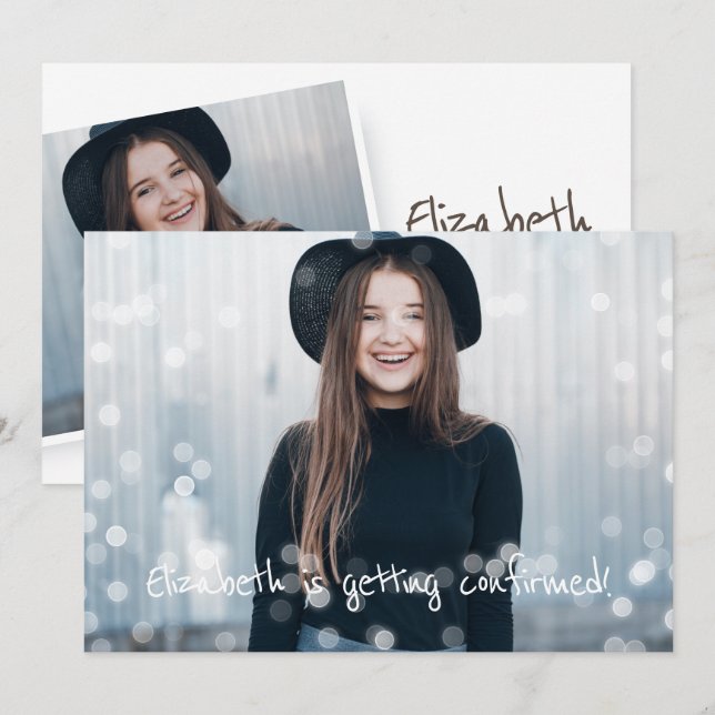 Anpassningsbar för bekräftelseinbjudan Photo Fairy Inbjudningar (Fram/baksida)